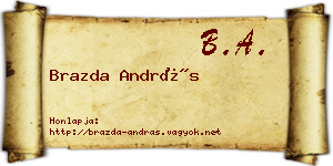 Brazda András névjegykártya