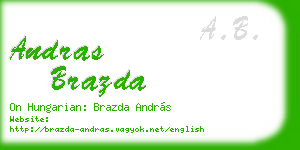 andras brazda business card